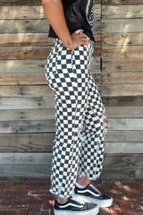Race Day Checkered Jeans
