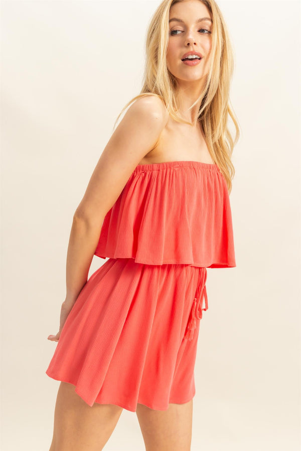 Kelson Romper - Coral