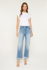 Mica Straight Leg Cuff Jeans