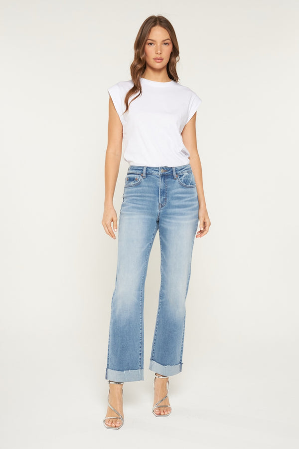 Mica Straight Leg Cuff Jeans