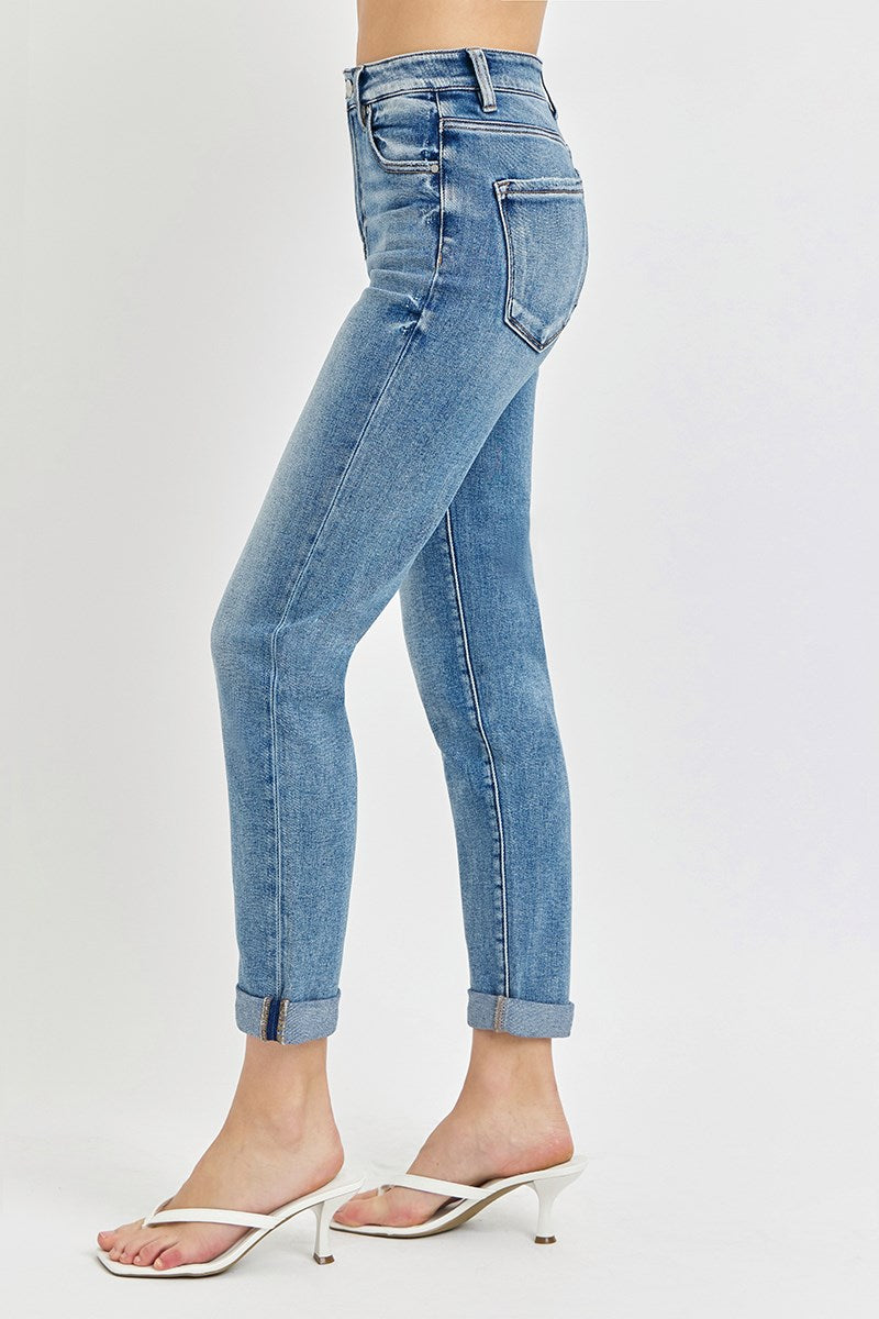 Risen Roll Up Skinny Jeans