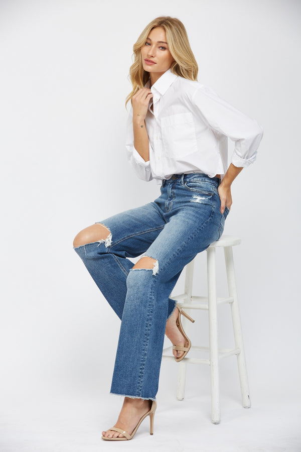 Mica Erica Wide Leg Jeans