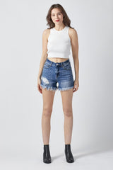 Risen Dark Wash Shorts