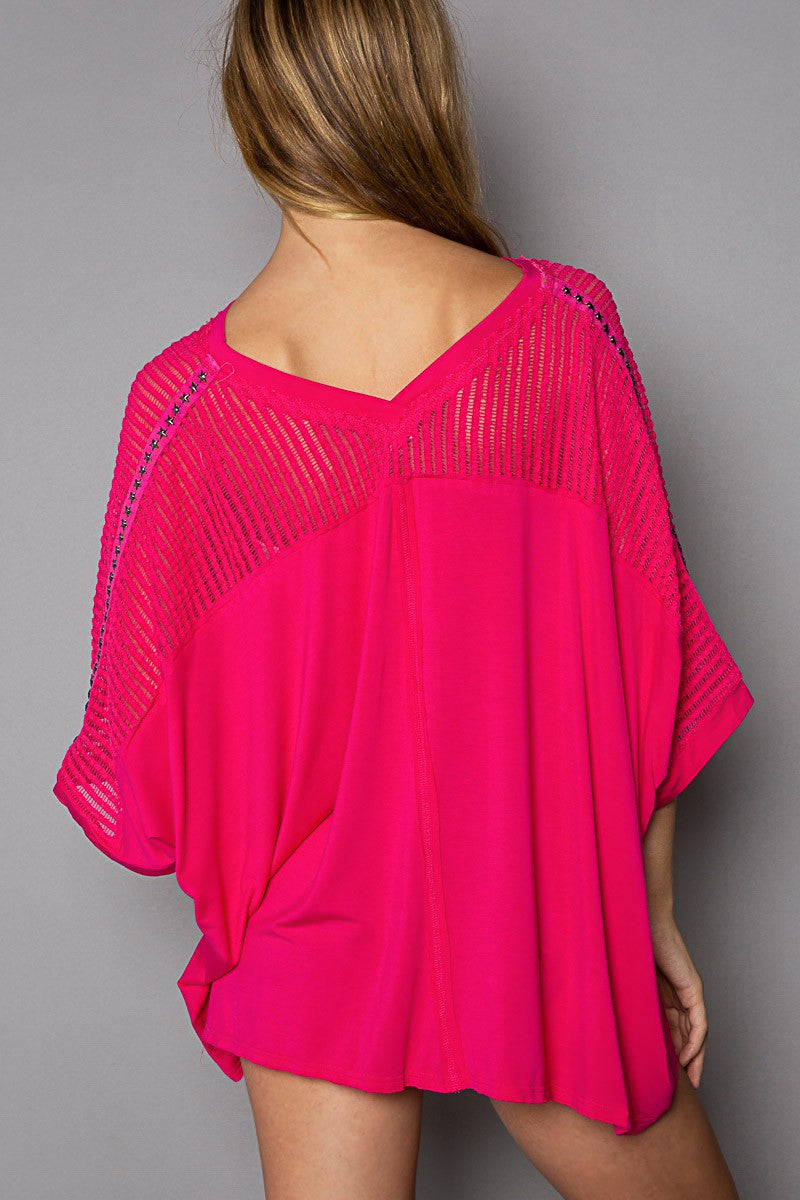 Everly Top Electric Pink