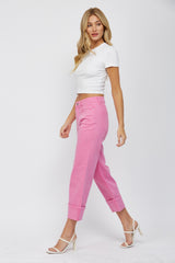 Mica Pink Cuff Jeans