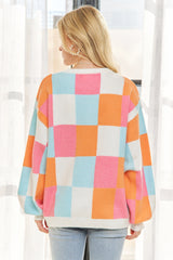 Spring Forward Checkered Sweater
