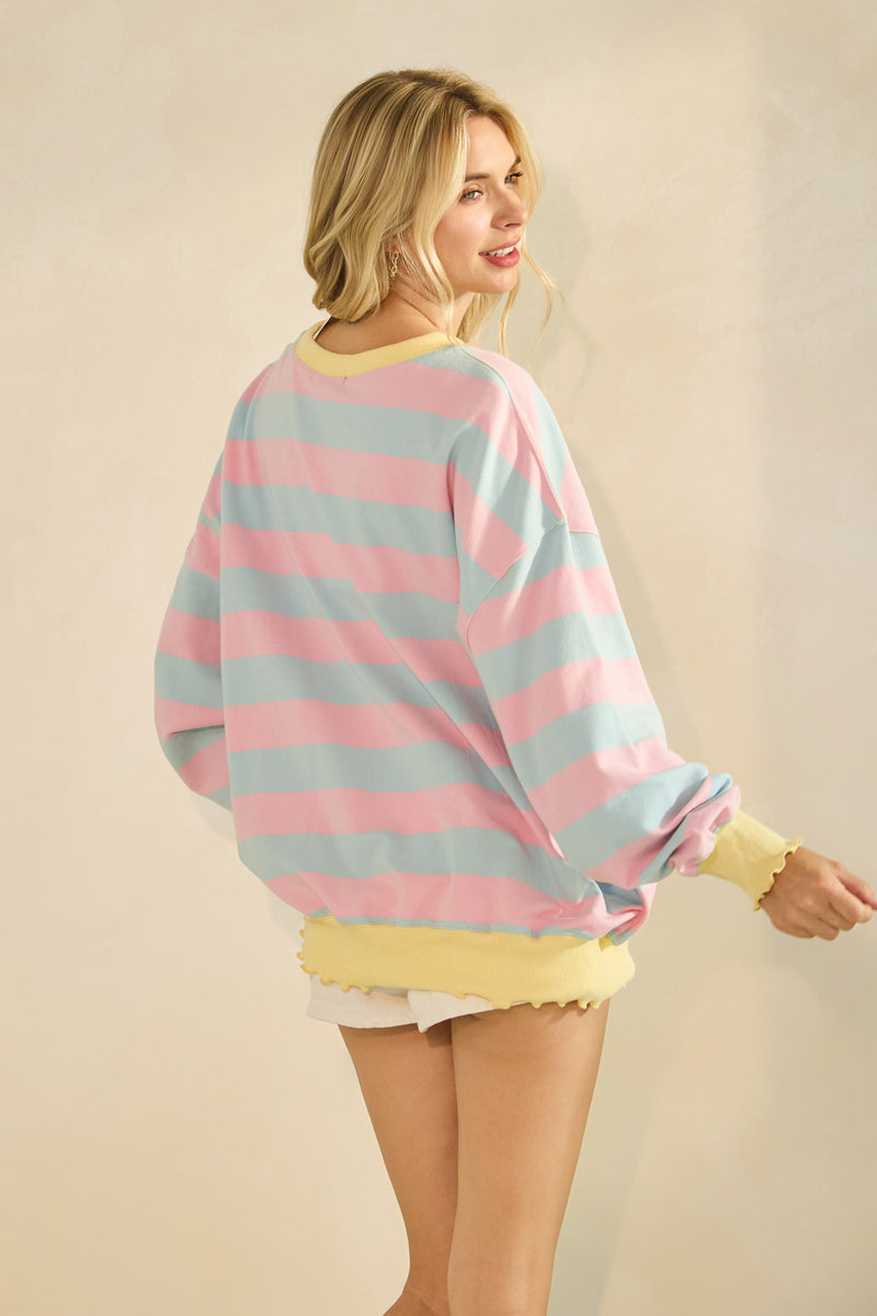Payton Striped Knit Top