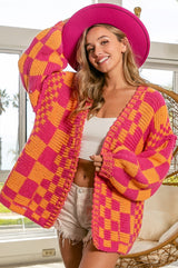 Need Me Checkered Cardigan
