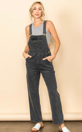 Vintage Washed Black Overalls