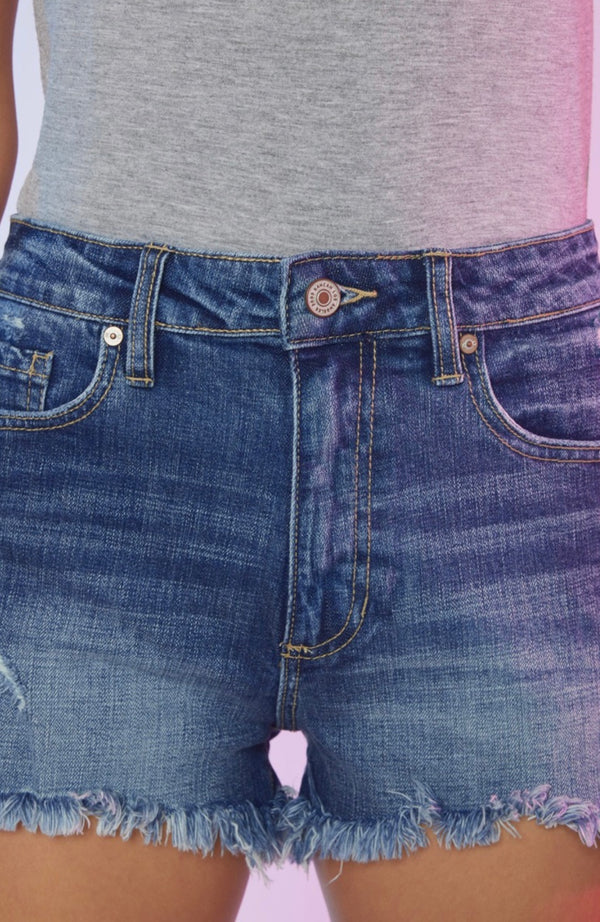 KanCan High Rise Mom Shorts