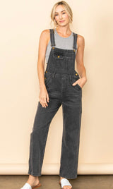 Vintage Washed Black Overalls