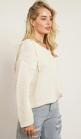 Ivory Hooded Sweater