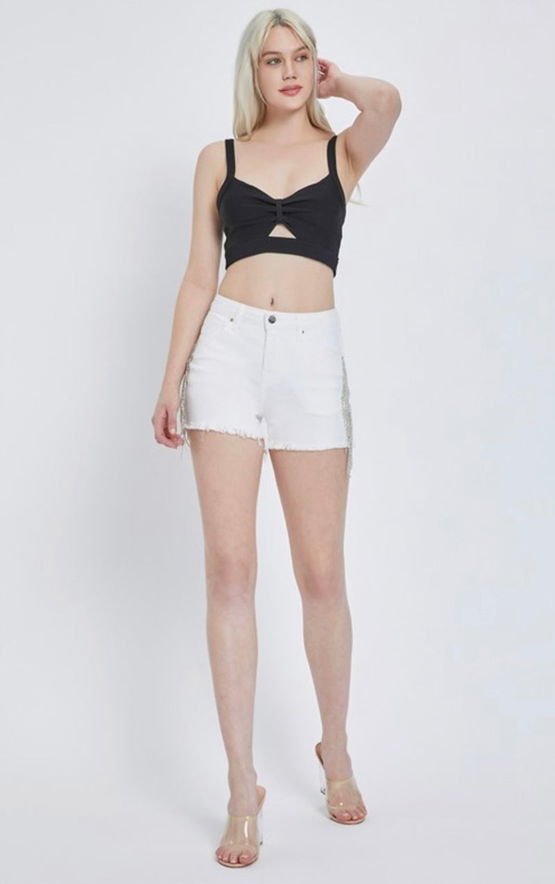 Festie Bestie Risen White Shorts