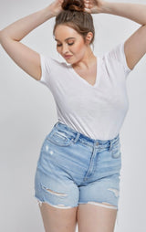 Mica Light Wash Plus Shorts
