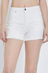 Festie Bestie Risen White Shorts