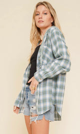 Easy Does It Flannel // Sage & Blue