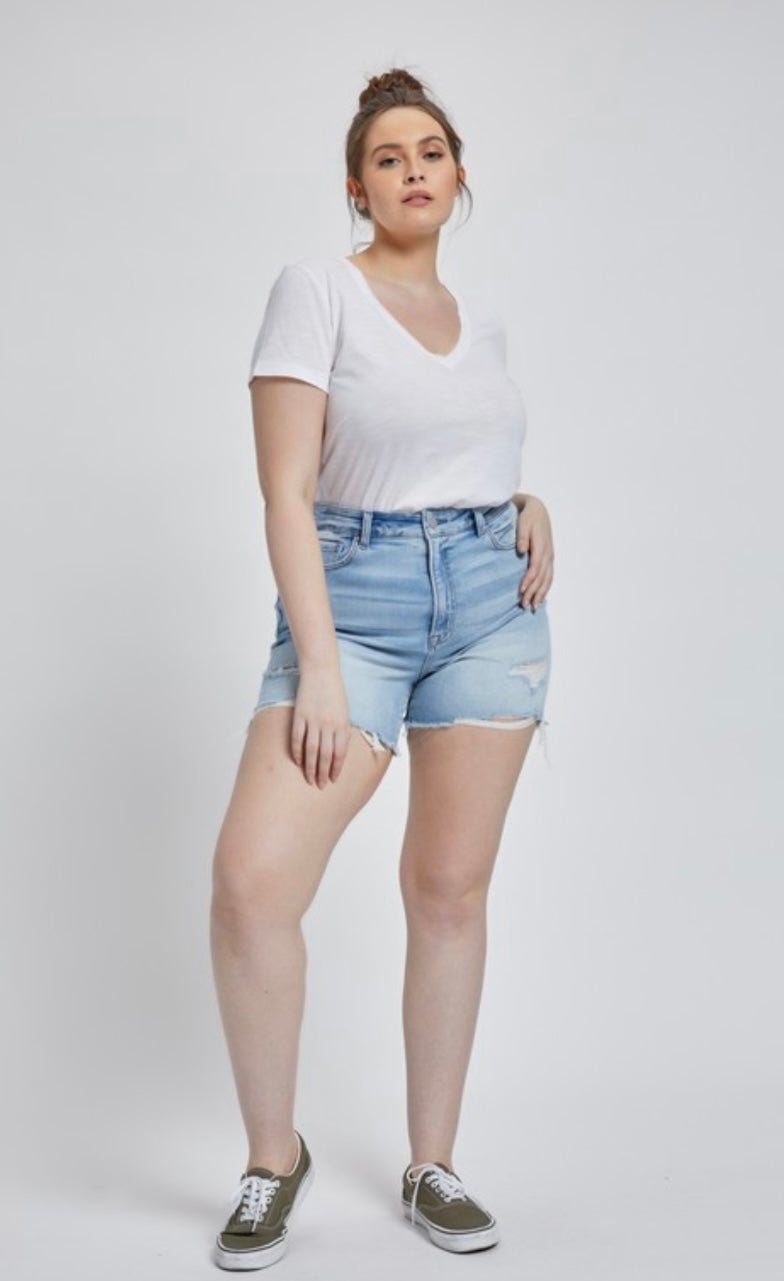 Mica Light Wash Plus Shorts